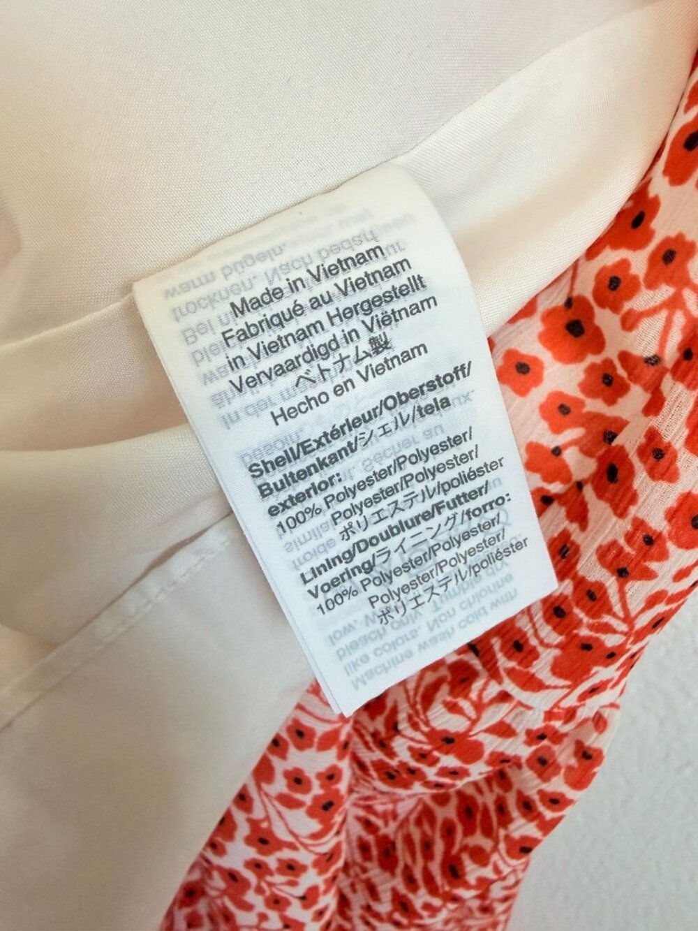 J. Crew Short Sleeve Round Neck Ruffled White/Orange Floral Dress Size 8 - Picture 4 of 8